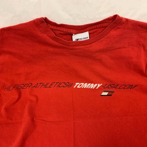 Vintage Tommy Hilfiger Red AUTHENTIC Hilfiger Athletics - Picture 2 of 3